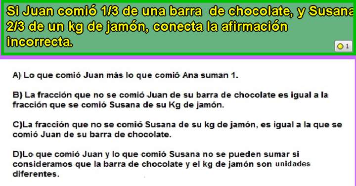 Fracción de jamón y chocolate