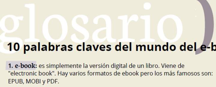 10 palabras claves del mundo del e-book