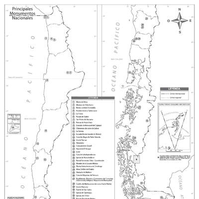 Mapa monumentos nacionales