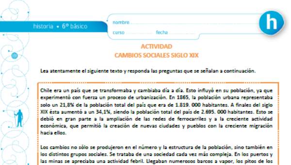 Cambios sociales siglo XIX