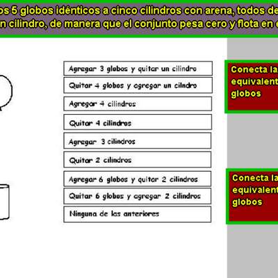 Equilibrio de globos y cilindros