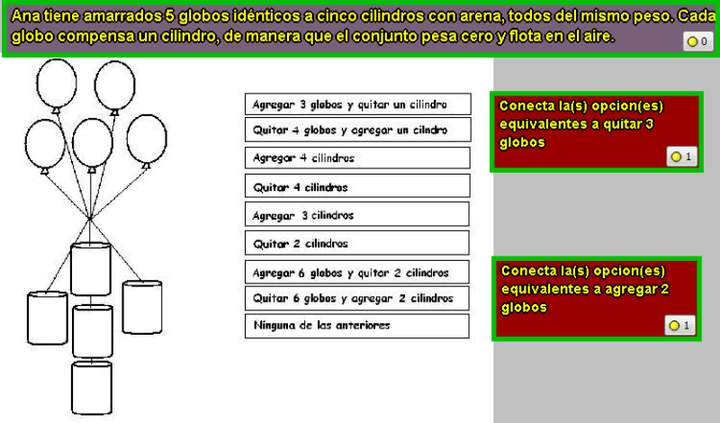 Equilibrio de globos y cilindros