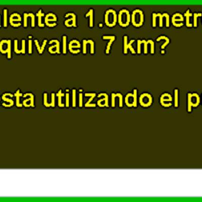 Kilómetros a metros