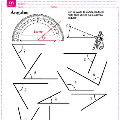 Medir ángulos con el uso del transportador (II)