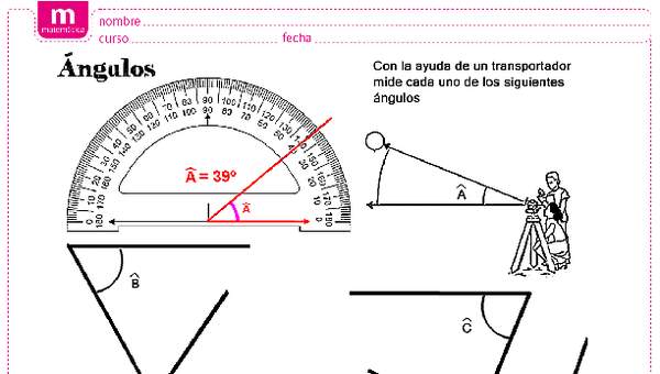 Medir ángulos con el uso del transportador (II)