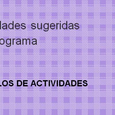 Actividades sugeridas Unidad 1