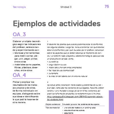 Actividades sugeridas Unidad 3