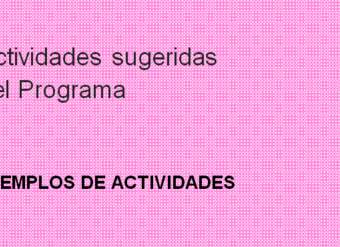 Actividades sugeridas Unidad 1