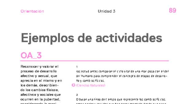 Actividades sugeridas Unidad 3