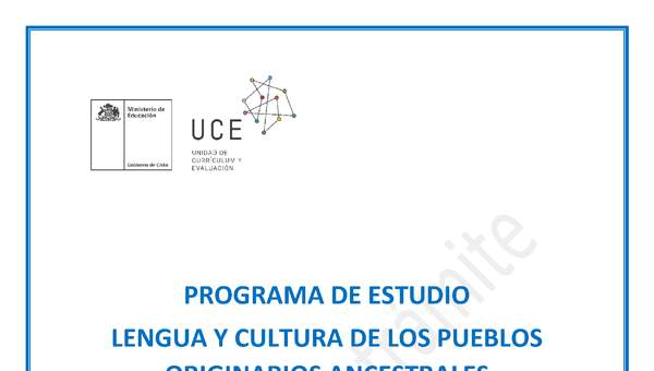 Programa de Estudio INTERCULTURALIDAD 5° básico