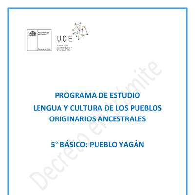 Programa de Estudio YAGAN 5° básico