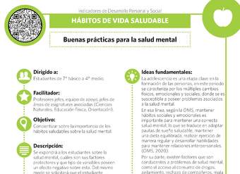 Buenas prácticas para la salud mental.