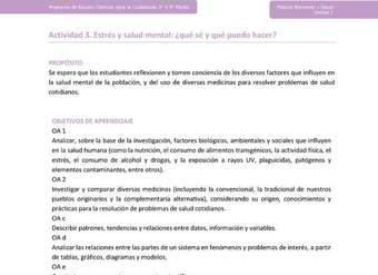Actividad: Estrés y salud mental: ¿qué sé y qué puedo hacer?