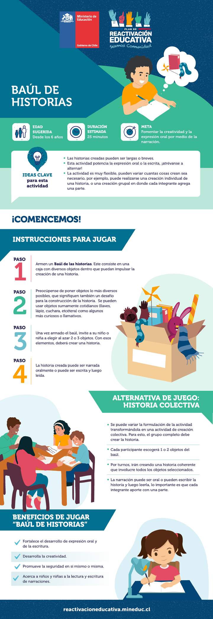 Ficha de juego en familia. Baúl de historias