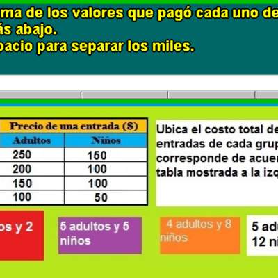 Precios de entradas (II)