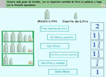 Lectura y escritura de fracciones impropias y números mixtos (I)