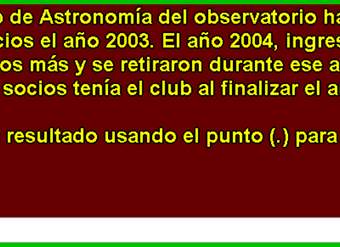 Club de Astronomía