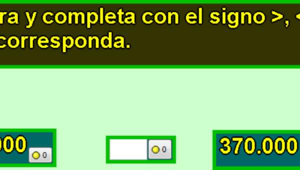 Comparar y ordenar números (III)