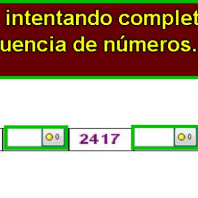 Completar secuencia numérica (I)