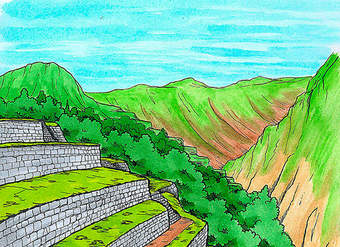 Terrazas de cultivos incas