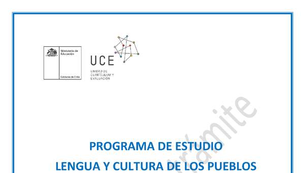 Programa de Estudio INTERCULTURALIDAD 6° básico