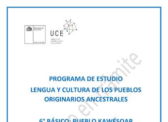 Programa de Estudio KAWESQAR 6° básico