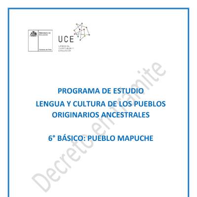 Programa de Estudio MAPUCHE 6° básico