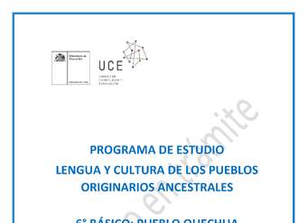 Programa de Estudio QUECHUA 6° básico