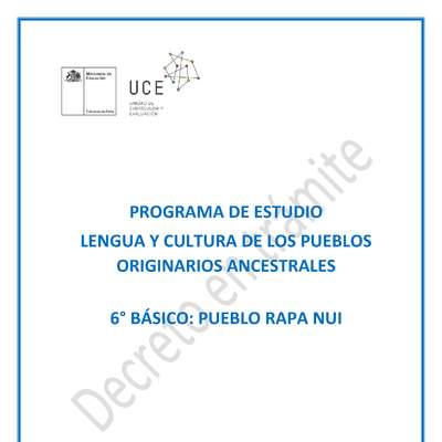 Programa de Estudio RAPA NUI 6° básico