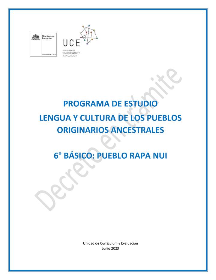 Programa de Estudio RAPA NUI 6° básico