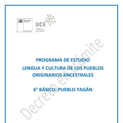 Programa de Estudio YAGAN 6° básico