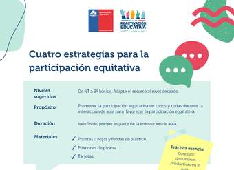 Cuatro estrategias para la participación equitativa