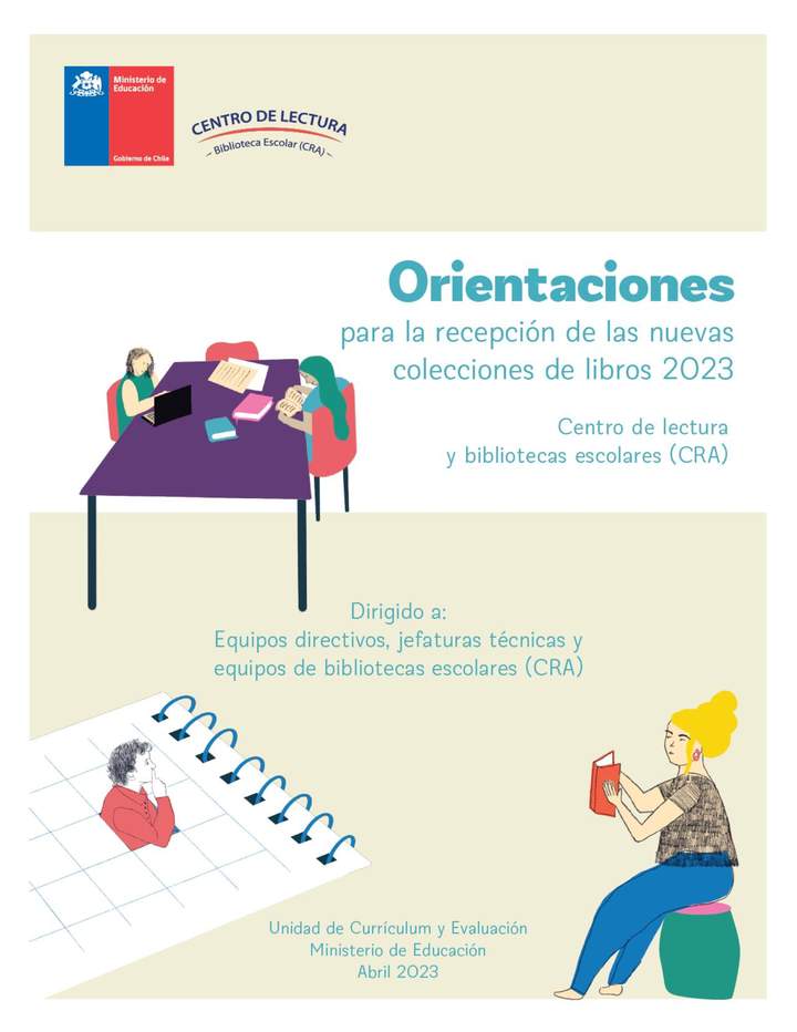 Orientaciones para la recepción de las nuevas colecciones. Abril 2023