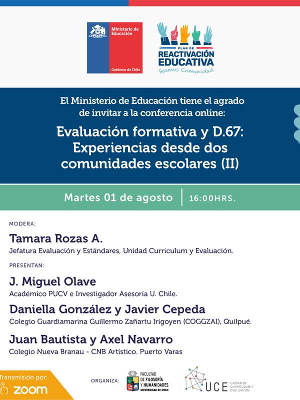 Evaluación formativa y D. 67: Experiencias desde dos comunidades escolares (II)