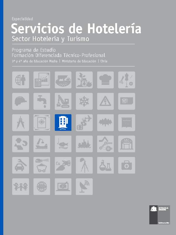 Programa de Estudio Especialidad Servicios de Hotelería