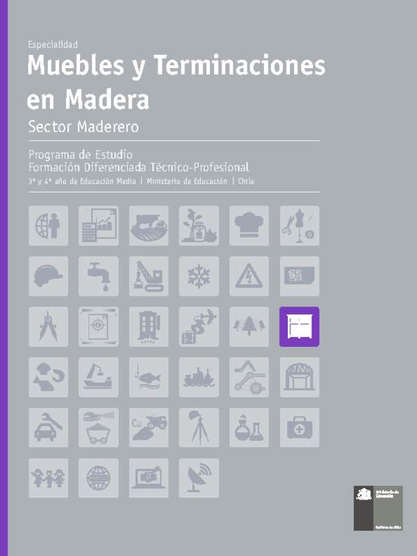 Programa de Estudio Especialidad Muebles y Terminaciones en Madera