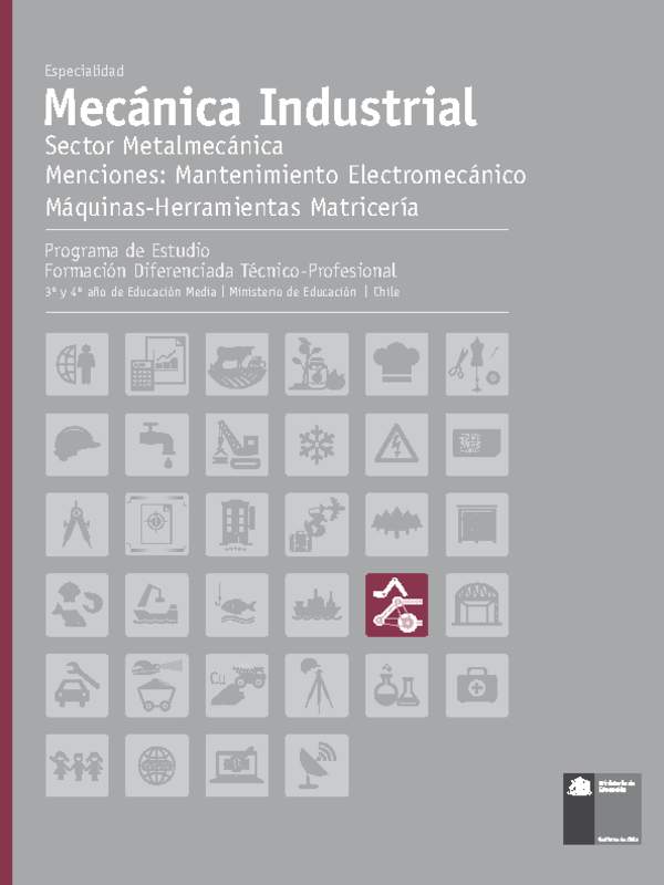 Programa de Estudio Especialidad Mecánica Industrial