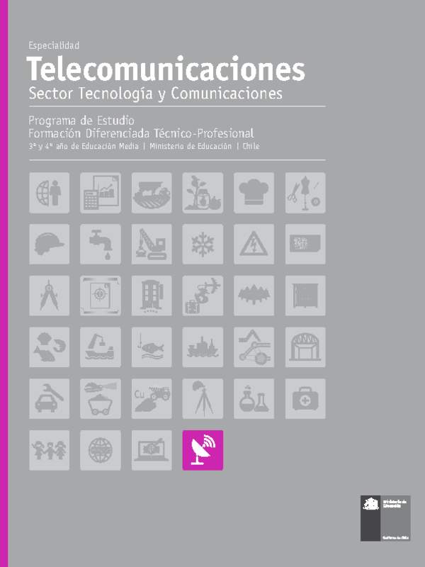 Programa de Estudio Especialidad Telecomunicaciones