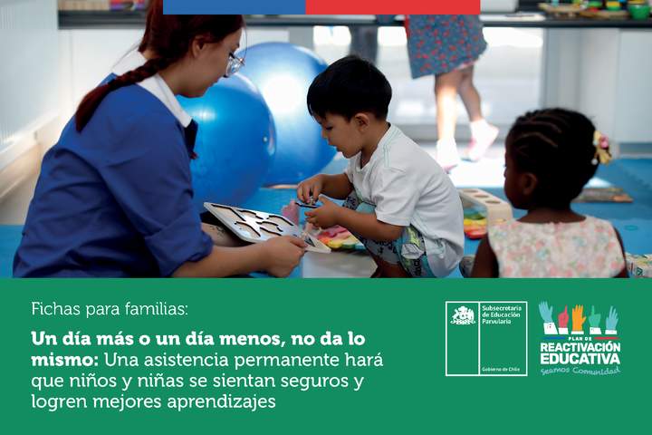 Un día más o un día menos, no da lo mismo: Una asistencia permanente hará que niños y niñas se sientan seguros y logren mejores aprendizajes