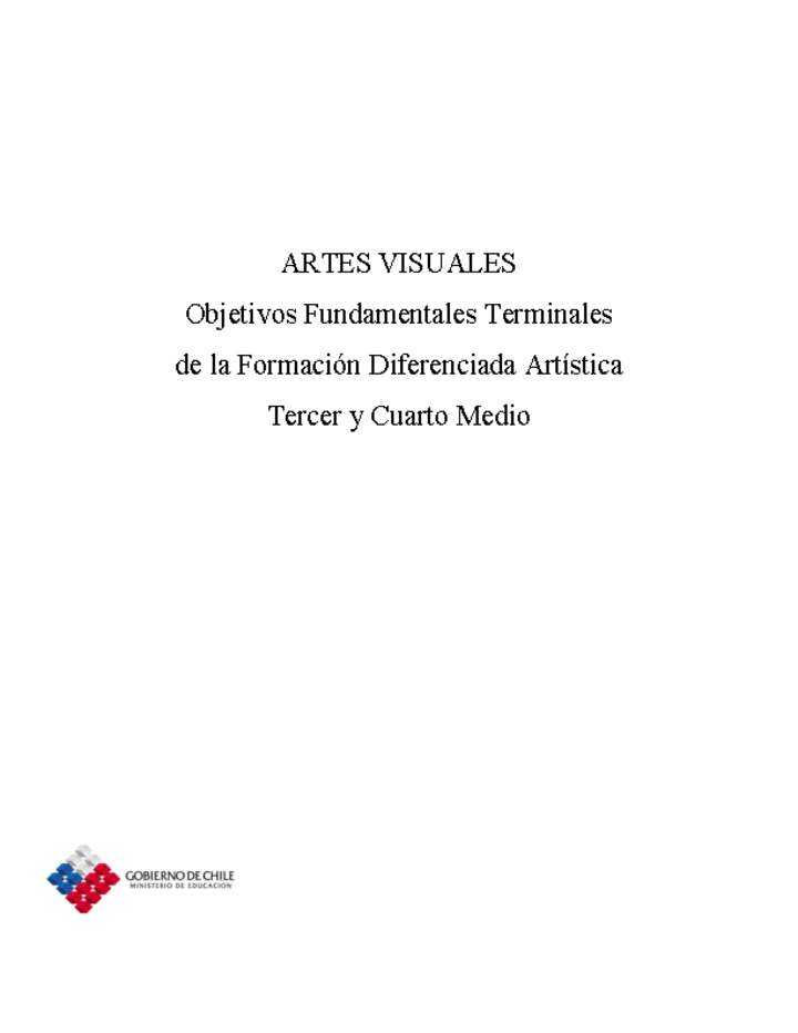 Objetivos Fundamentales Terminales - Artes Visuales