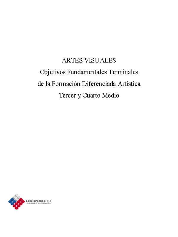 Objetivos Fundamentales Terminales - Artes Visuales