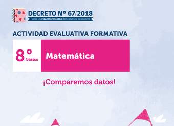 Actividades Evaluativas Formativas. 8° básico: ¡Comparemos datos!