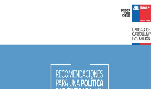 Recomendaciones para una Política Nacional de Desarrollo Curricular