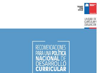 Recomendaciones para una Política Nacional de Desarrollo Curricular