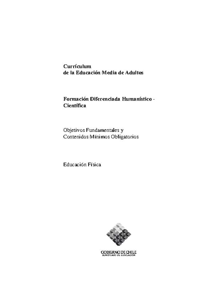 Educación Jóvenes y Adultos - HC - Niveles 1 y 2 - Educación Física