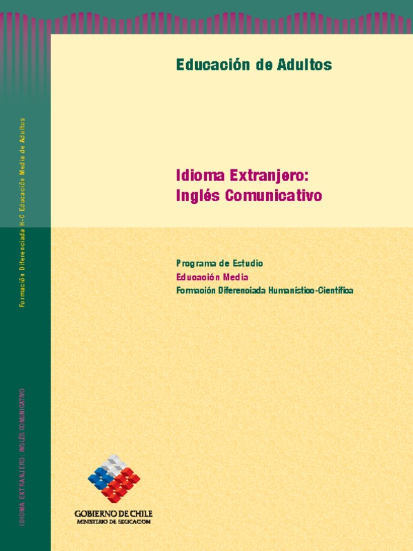 Educación Jóvenes y Adultos - Formación Diferenciada HC - Idioma extranjero: Inglés comunicativo