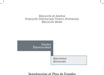 Educación Jóvenes y Adultos - TP - Electricidad - Sector Electricidad