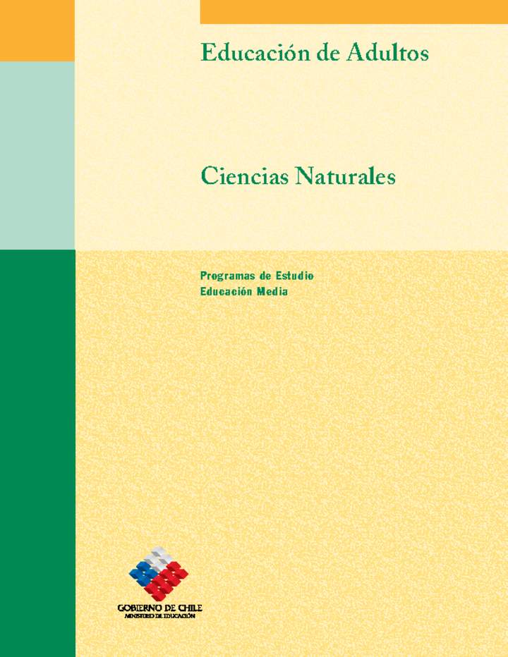 Educación Jóvenes y Adultos - TP - Niveles 1, 2 y 3 - Ciencias Naturales