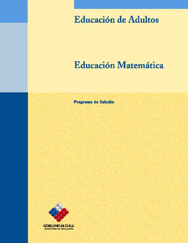 Educación Jóvenes y Adultos - Educación Básica - Niveles 1, 2 y 3 - Matemáticas