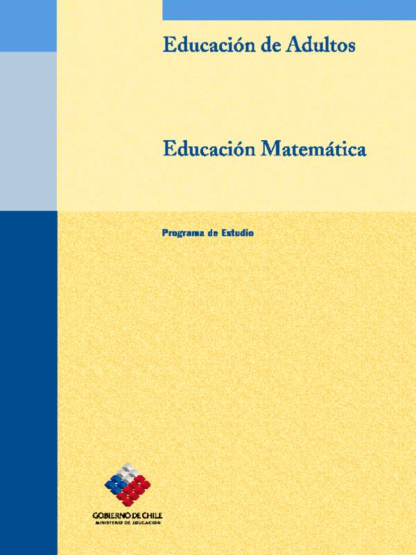 Educación Jóvenes y Adultos - Educación Básica - Niveles 1, 2 y 3 - Matemáticas
